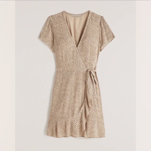 Short-Sleeve Ruffle Wrap Mini Dress - Picture 1 of 1